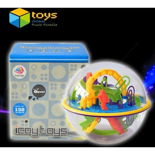 3D Ball Maze Perplexus Ball Puzzle Labyrinth Magical Intellect Maze Ball Intelligence Educational Toys for Children 158 Barriers