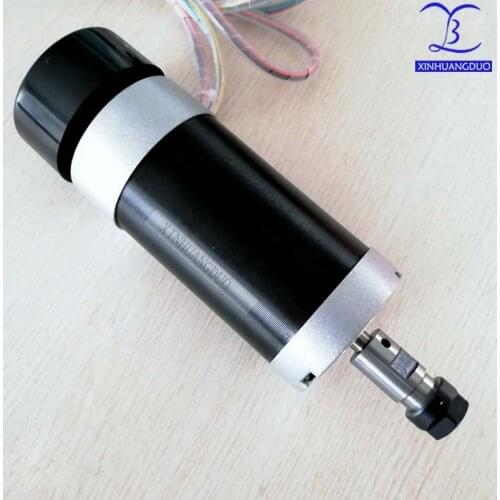 500W Brushless Motor ER11 or ER16 Chuck DC 0-48V CNC Engraving Milling Air Cooled Spindle Motor Engraving With fan