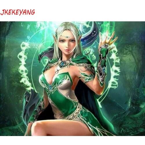 5D DIY square/round Diamond painting Pretty fairy Cross Stitch Diamond Embroidery Pattern Rhinestone J3046