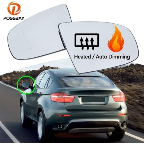 Car Rearview Mirror Glass Wing Dimming Anti-dazzle Heated Rear View for BMW X5 X6 Series E70 E71 E72 2007-2014 Exterior Parts