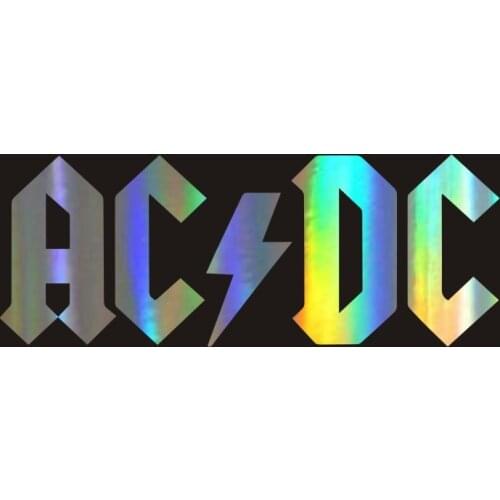 Car Stickers AC/DC Cartoon Auto Stickers Car Motorcycles Decoration 3D Reflective Car Styling Custom Sticker 30CM*11.6CM