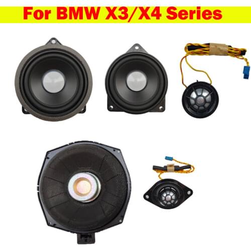Car Tweeter Midrange Speaker Subwoofer Full Range Loudspeaker Cover Sound Horn For BMW X3/X4 Series F25 F26