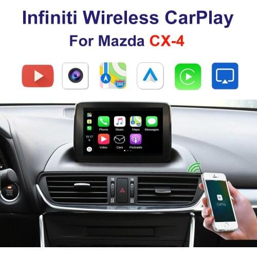 Wrieless Car Carplay interface support Iphone Android Auto Youtube video For 2014-2020 Mazda CX-4