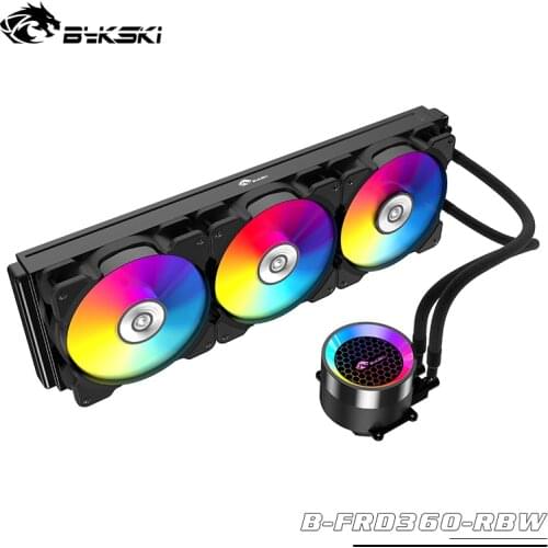Bykski B-FRD360-RBW PC Case Water Cooling Kit 120mm Fan Heatsink, AIO CPU Cooler, Fan Radiator+Pump + CPU Block + Fan A-RGB