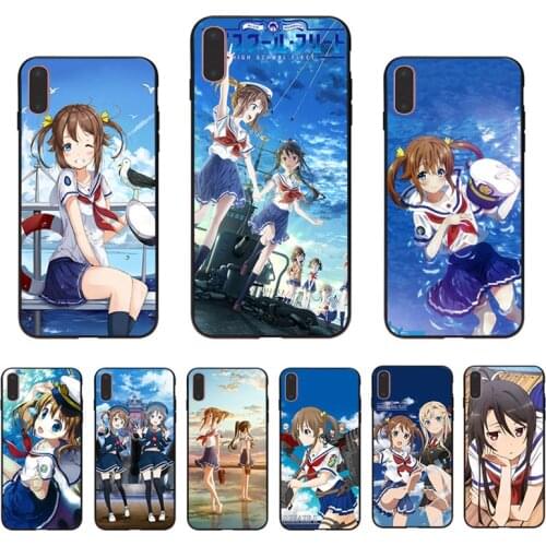 Anime high school fleet Phone Case For Iphone XR X 6 6S 7 8 Plus 11 Pro XS Max 12 Mini Cover SE 2020 5S Cartoon Hard Shell Coque