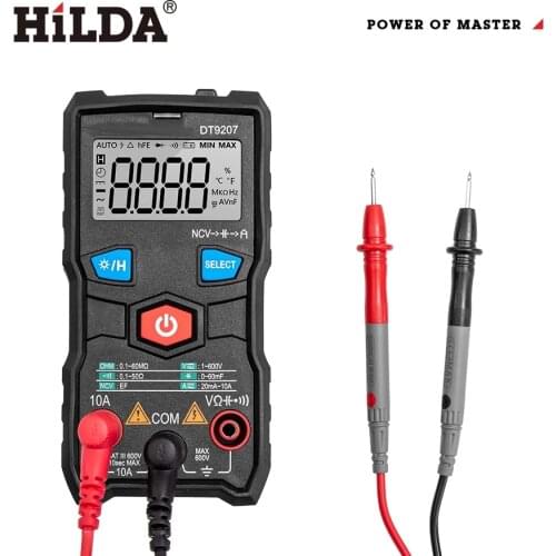 Digital Multimeter Auto Ranging AC/DC Voltage Meter Transistor Peak Tester Meter Capacitance Meter with NCV