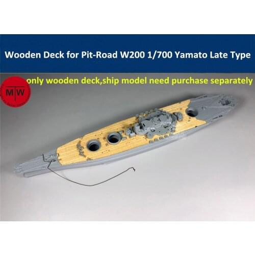 1/700 Scale Wooden Deck for Pit-Road W200 IJN Battleship Yamato Late Type Model Kit