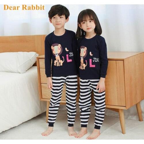 Kids Sleepwear baby girl clothes spring winter cotton sets Children Homewear Pajamas for Boy pyjama enfant Kids Nightwear 2-13Y