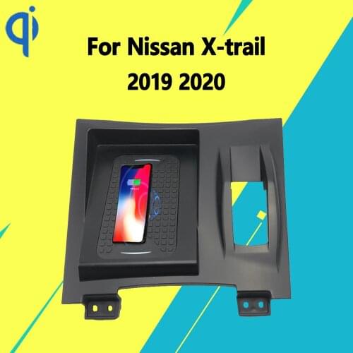 For Nissan X-trail 2019 2020 Center Console 15W Qi Fast Charging Car Wireless Charger Pad Android Iphone Holder