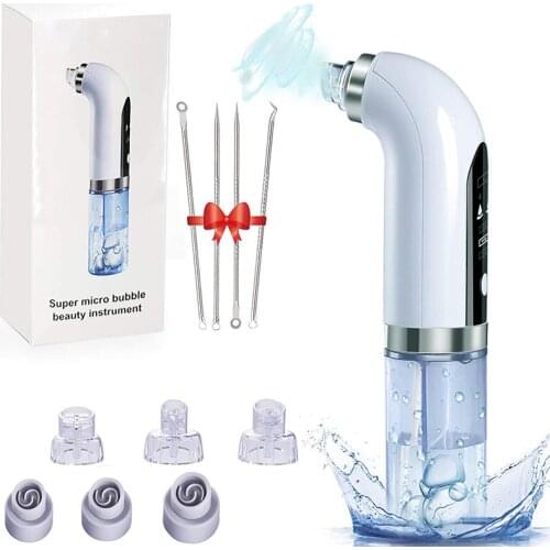 Blackhead Remover Vacuum Water Cleaning Pore Vacuum To Avoid Drying Pore Care For Deep Cleasing With 6 Suction Heads & 3 Suction