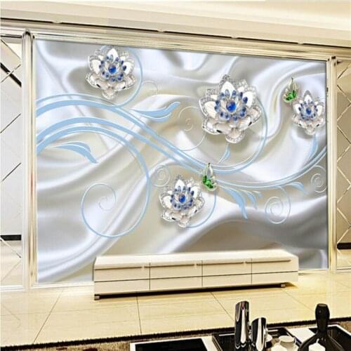 Photo wallpaper 3D HD Silk Bead Decorative Relief Flower Mural Background Wall wallpaper lobby custom bedroom mural