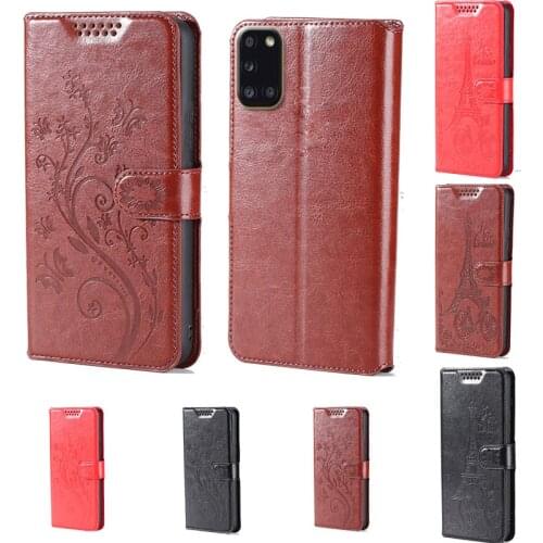 Intaglio icon butterfly flower Tower Flip Leather Wallet Phone Case For Samsung Galaxy A31 SM-A315F Phone cover card slot