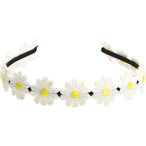Korean popular summer beach fashion simple boutique small fresh simulation white daisy sexy temperament women hair wholesale