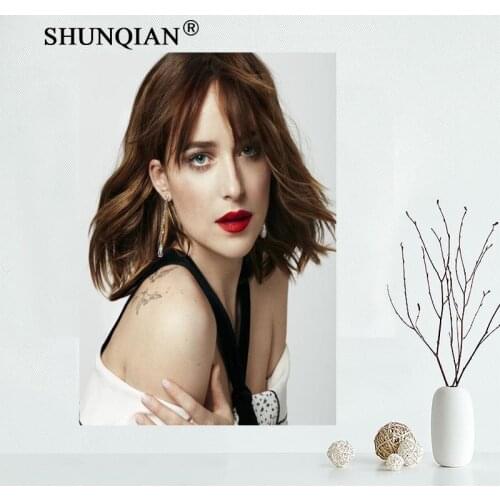 Nice New Dakota Johnson Poster Custom Canvas Poster Art Home Decoration Cloth Fabric Wall Poster Print Silk Fabric Print