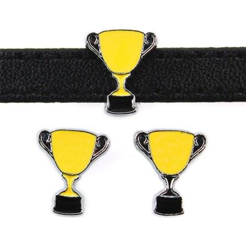 Colorful Enamel Fencing Athlete Trophy 8MM Slider Charms Fit Pet Collar DIY Wristband & Bracelet Making
