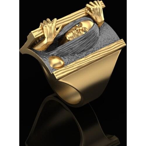 Creativity Horror Midnight Bells Ghost Ring Personality Motorcycle Party Banshee Ring Punk Mens Skull Ring Hip Hop Ring Jewelry