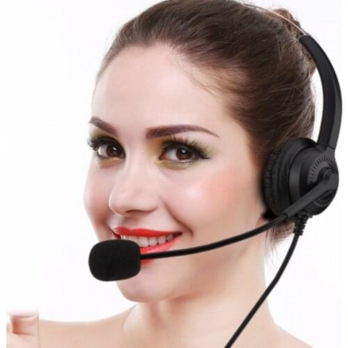 H7JA Earphones High-quality Wires for business Teams Comfort Wear Noise-Cancelling USB Ports Computer Calling Business Teams