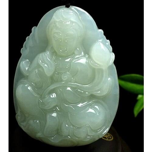 Natural hetian green jade pendant jade guanyin jade pendants necklaces brand men women jadeite jade jewelry jade necklace