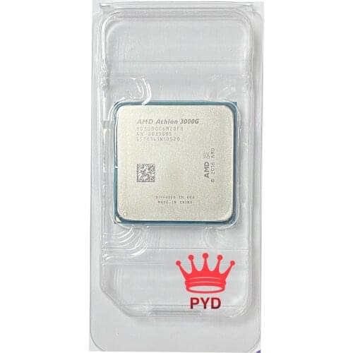 NEW AMD Athlon 3000G X2 3000G 3.5 GHz Dual-Core Quad-Thread CPU Processor YD3000C6M2OFH Socket AM4 New but without the cooler