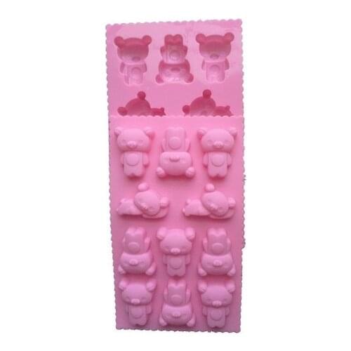 Silicone mold bear cake cookie biscuit chocolate soap MOULD ice cube tray 21.5*12*2CM