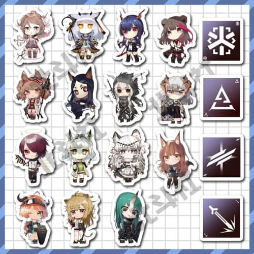 Game Arknights Exusiai Texas Amiya Anime Stickers Cartoon Waterproof Luggage Phone DIY Scrapbook Decal Decor Cosplay