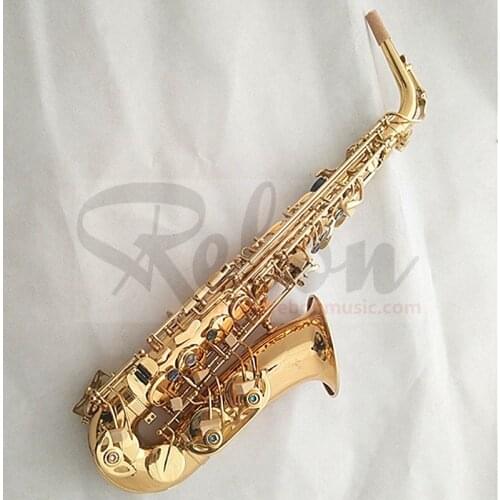 Weifang Rebon Eb Key Alto Lacquer Gold Saxophone
