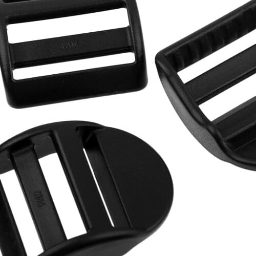 10pcs Durable Plastic Slide Buckles for Webbing Strap Belt 1" Camping Hiking Backpack Bag