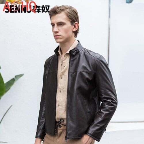 2021 Autumn Jackets for Men Clothing Genuine Sheepskin Leather Jacket Mens Motorcycle Clothes Chaqueta Hombre LXR1045