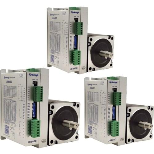 3sets NEMA34 stepper motor 3.3N.m(472oz-in) shaft diameter 9.5/12.7/14mm and Driver JB860C AC18-80V/DC24-110V 2.0-6.0A 256Micro