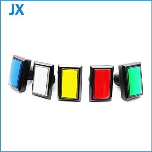 51*34mm 12 pcs of lighted button Illuminated Rectangle push button with microswitch for arcade game machine 5 color for choose