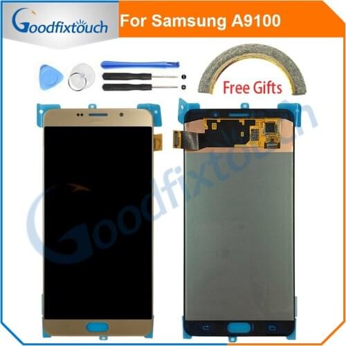 6.0 Inch Display For Samsung Galaxy A9 2016 LCD Screen Touch Digitizer 2016 A9 Pro A910 A9100 LCD Display Replacement Parts