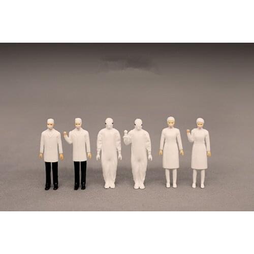 6Pcs/Set Medical Staff Doll Model Figures Model Sand Table Toys Gifts