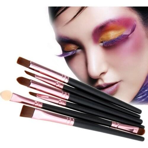 New 6Pcs Set Professional Makeup Brushes For Eyeliner Eyeshadow Lip Powder Foundation Hand To Make Up Tools Maquiagem