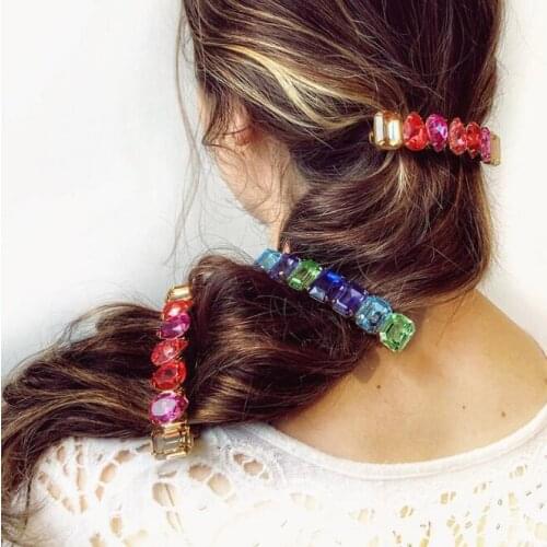 60pcs/lot DIY Multi Alloy Set Auger Crystal Hair BB Clips Simple Bang Girls Hairpins Hair Styling Tools Hair Accessories HA1263