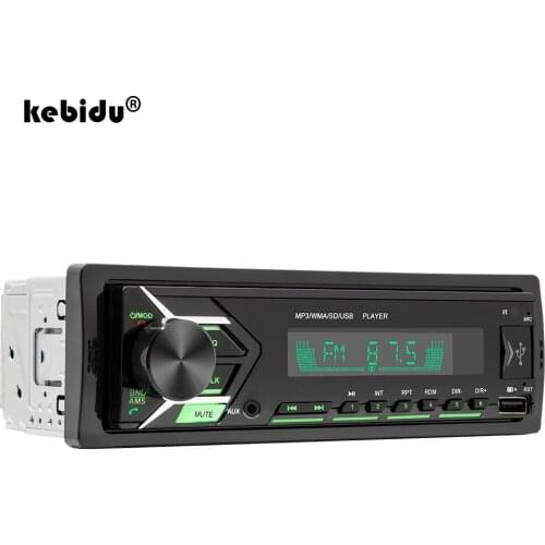 Car FM Radios Stereo LCD Colorful Light Screen 60W Digital Bluetooth Audio Music Stereo Mp3 Player USB/SD/AUX-IN Remote Control