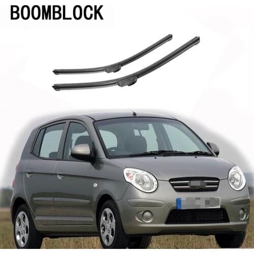 BOOMBLOCK 2pcs Car Accessories Windscreen Rubber Original Wiper Blades Arm Kit For Kia Picanto SA TA 2017 2016 2015 2014-2004