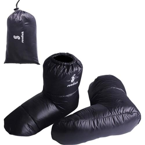 Down Foot Cover Sleeping Bag Accessories Duck Down Slippers Foot Cover Camping Soft Sock Indoor Warm Lightweight Foot Cover