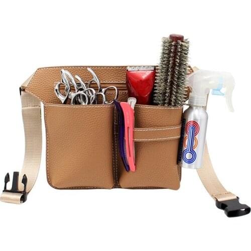 New professional hair scissors leather kit case shears Pockets Waist Belt barber packet Salon Holster hairdressing scissors bag