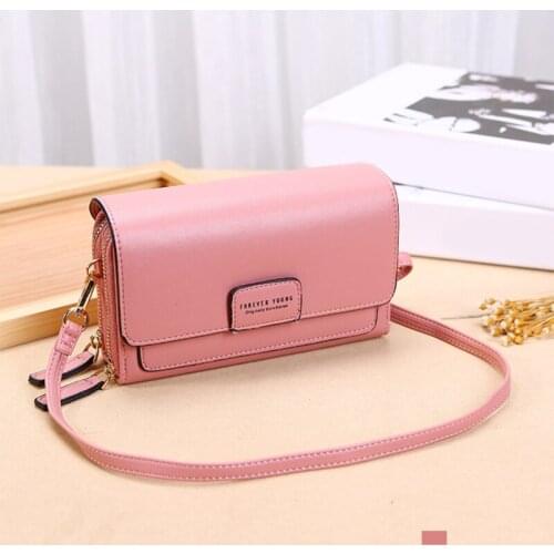 Wallet Silver Belt Women Fashion Solid Long Wallet PU Leather Zipper Hasp Porta Shoulder Bag Note Compartment Wallet