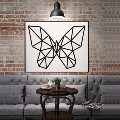 E WALL 9783 Butterfly Geometric Nordic Style Animal Wall Stickers For Home Decor Eco-friendly Removable Kids Room Beautify Mural