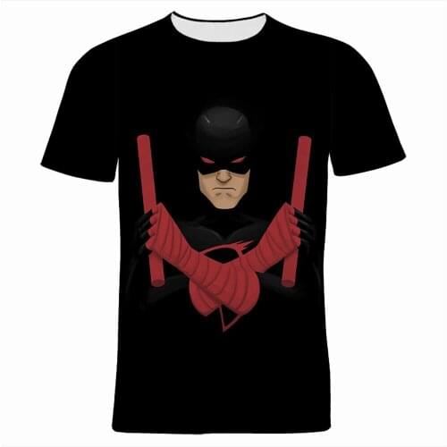 Oversize T-shirt Husband Marvel Daredevil 3D Printed Cool Men Women T Shirts Summer Fashion Streetwear Children Clothing