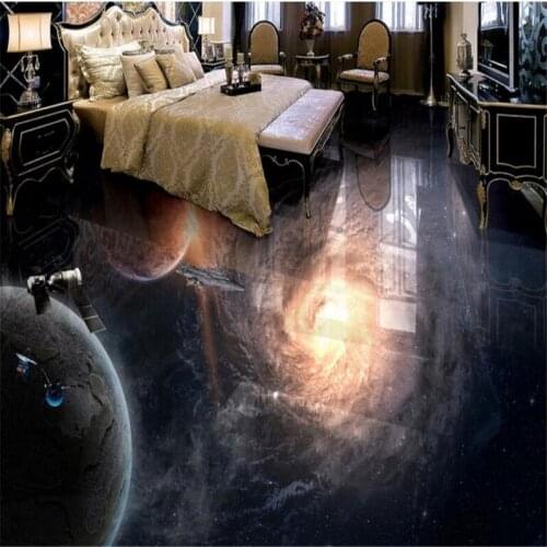 Beibehang Personalized custom flooring 3D paste cosmic star earth living room bathroom wear waterproof tiles painting