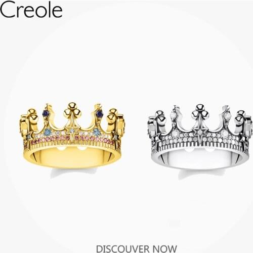 Ing Royal Crown 925 Sterling Silver Golden Color 2021 Brans New Fine Jewerly Vintage Style Magic Powerful Gift For Women Girls