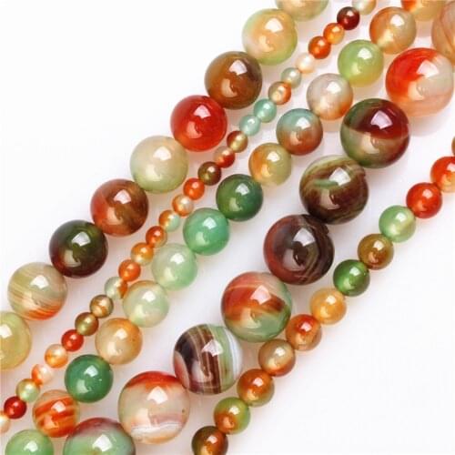 4/6/8/10/12mm Natural Stone Beads Peacock Agate Round Loose Beads for DIY Necklace Bracelat Charms Jewelry Making 15"