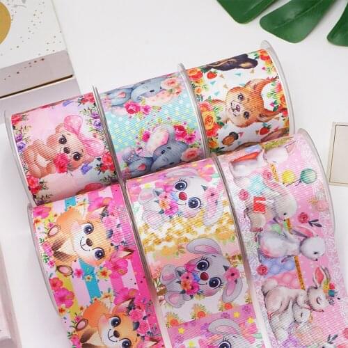 DIY Handmade Materials Printed Grosgrain Ribbon 50 Yard Per Size 54965