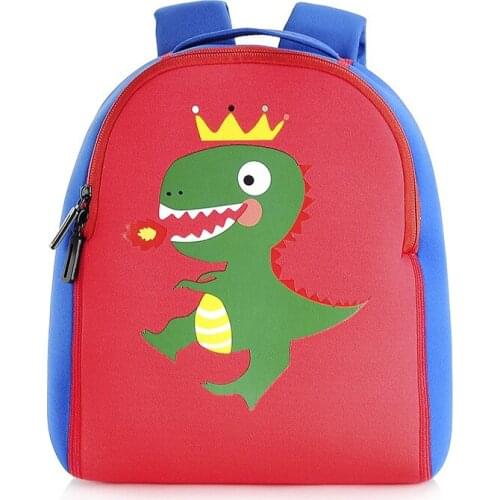 Cute Kid Toddler Dinosaur Backpack Kindergarten Neoprene Schoolbag Cartoon Animal Bag Adjustable Strap for Children