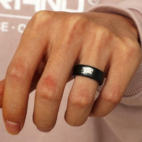 MOREDEAR 8mm Fashion Design Fierce Tiger Men Ring