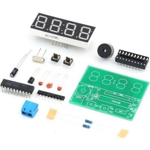 1 pcs AT89C2051 Digital 4 Bits Electronic Clock Electronic Production Suite DIY Kit