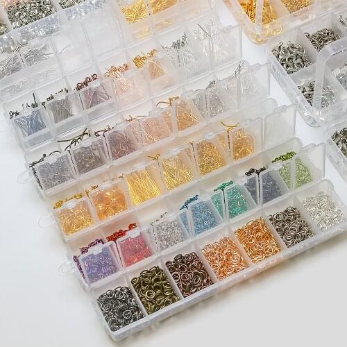 A Set Jewelry Findings Tool Open Jump Rings Jewelry Pliers Lobster Clasps Hooks Cap Alloy Accessories Jewelry Making Supplier