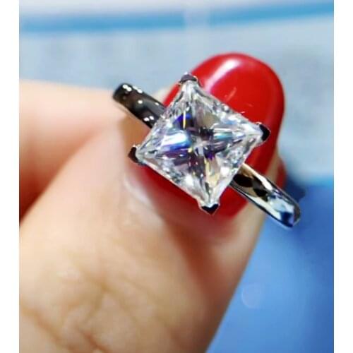 Band Jewelry 100% Soild 925 Sterling Silver ring 0.8ct Sona AAAAA zircon Stone cz Engagement Wedding Band Ring for women men